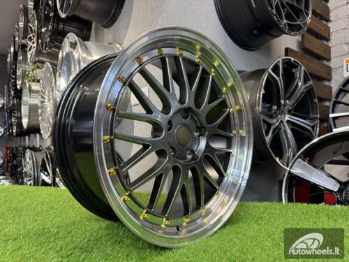 Ratlankis BBS LM style R18X8J 5X112 ET35 66.6 Hyper black with Diamond cut lip