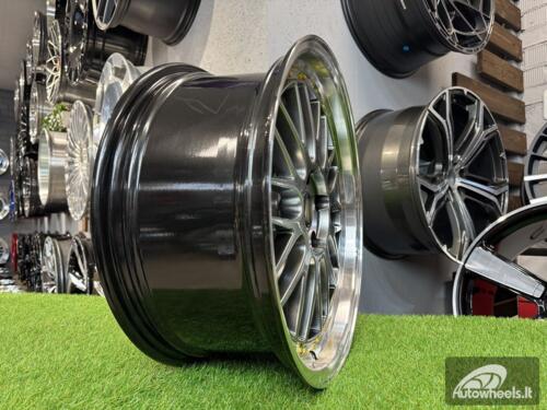 Ratlankis BBS LM style R18X8J 5X112 ET35 66.6 Hyper black with Diamond cut lip