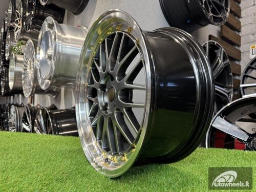 Ratlankis BBS LM style R18X8J 5X112 ET35 66.6 Hyper black with Diamond cut lip