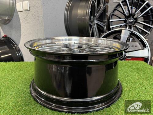 Ratlankis BBS LM style R18X8J 5X112 ET35 66.6 Hyper black with Diamond cut lip