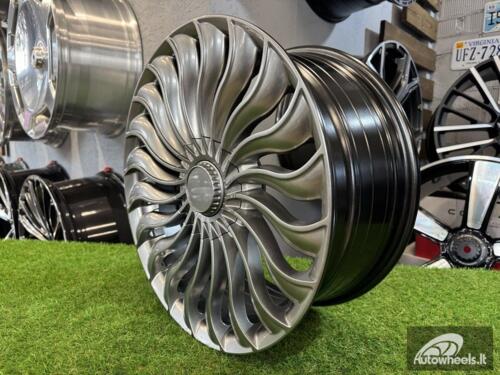 Ratlankis Mercedes 20 spoke Turbine style R18X8J 5X112 ET35 66.6 Hyper black