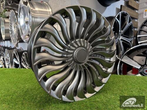 Ratlankis Mercedes 20 spoke Turbine style R18X8J 5X112 ET35 66.6 Hyper black