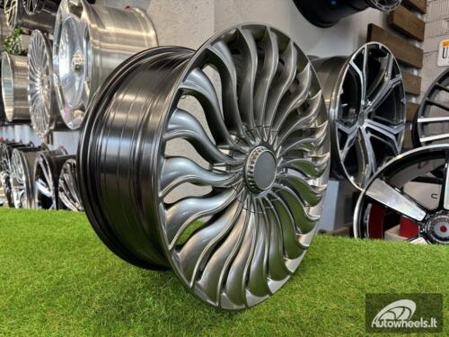 Ratlankis Mercedes 20 spoke Turbine style R18X8J 5X112 ET35 66.6 Hyper black