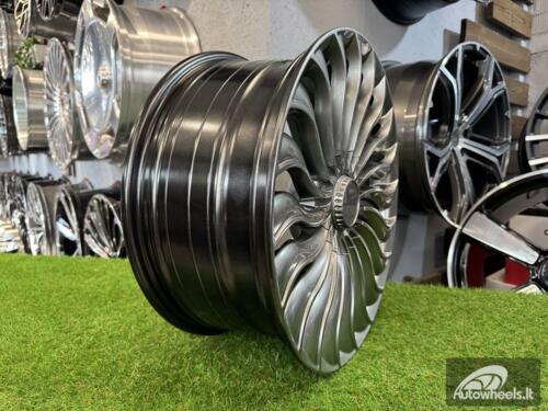 Ratlankis Mercedes 20 spoke Turbine style R18X8J 5X112 ET35 66.6 Hyper black
