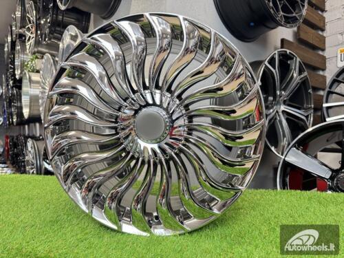 Ratlankis Mercedes 20 spoke Turbine style R19X9.5J 5X112 ET35 66.6 Chrome