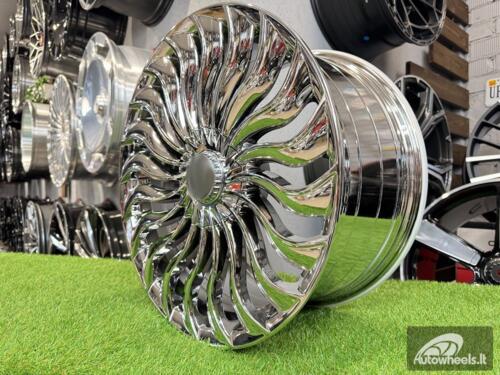 Ratlankis Mercedes 20 spoke Turbine style R19X9.5J 5X112 ET35 66.6 Chrome