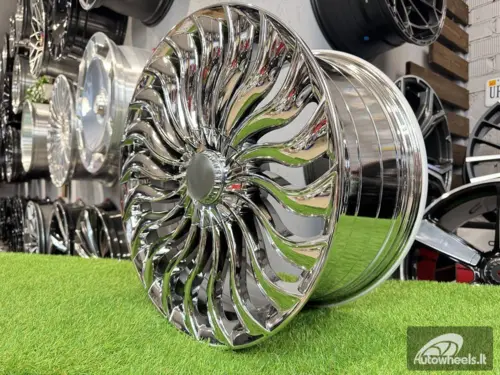 Ratlankis Mercedes 20 spoke Turbine style R19X9.5J 5X112 ET35 66.6 Chrome