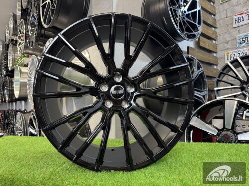 Ratlankis LR Defender, Range Rover Split spoke style R23X10.5J 5X120 ET35 72.6 Gloss black