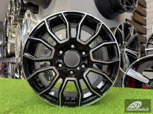 Ratlankis Sprinter Evoke style, VW Crafter | R16X7J 6X130 ET50 84.1 Black with diamond cut