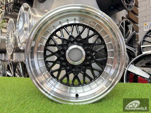 Ratlankis BBS RS Style R16X9J 4X100/4X108 ET15 74.1 Black with diamond Cut lip