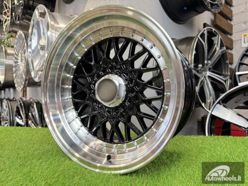 Ratlankis BBS RS Style R16X9J 4X100/4X108 ET15 74.1 Black with diamond Cut lip