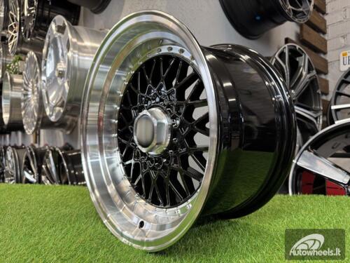 Ratlankis BBS RS Style R16X9J 4X100/4X108 ET15 74.1 Black with diamond Cut lip