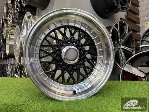 Ratlankis BBS RS Style R16X9J 4X100/4X108 ET15 74.1 Black with diamond Cut lip