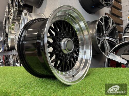 Ratlankis BBS RS Style R16X9J 4X100/4X108 ET15 74.1 Black with diamond Cut lip