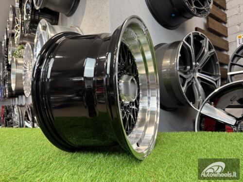 Ratlankis BBS RS Style R16X9J 4X100/4X108 ET15 74.1 Black with diamond Cut lip