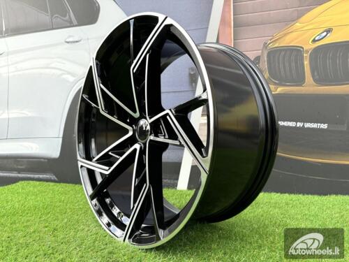 Ratlankis R22x10  5X112  ET  20  66.5  I5611  Black Polished (MB)  For AUD  (K7)  (New ABT Style)