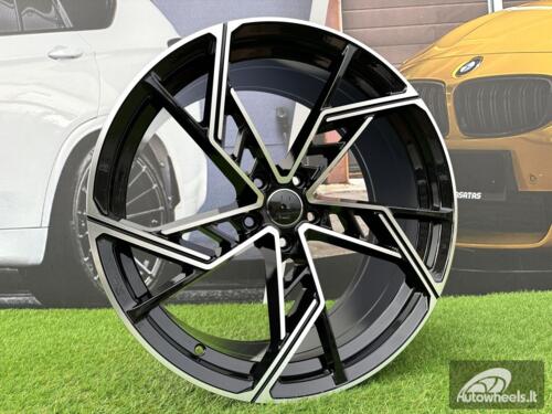 Ratlankis R22x10  5X112  ET  20  66.5  I5611  Black Polished (MB)  For AUD  (K7)  (New ABT Style)