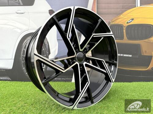 Ratlankis R22x10  5X112  ET  20  66.5  I5611  Black Polished (MB)  For AUD  (K7)  (New ABT Style)