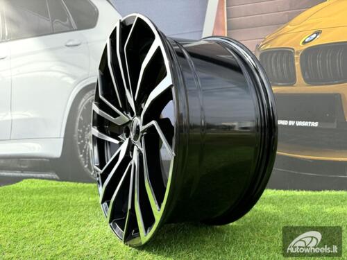 Ratlankis R18x8  5X112  ET  35  66.6  B1618  (FBX158)  Black Polished (MB)  For AUD  (Z5)  (HYBRID FORGED)