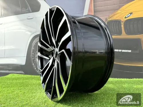 Ratlankis R19x8.5  5X112  ET  35  66.6  B1618  (FBX158)  Black Polished (MB)  For AUD  (Z5)  (HYBRID FORGED)