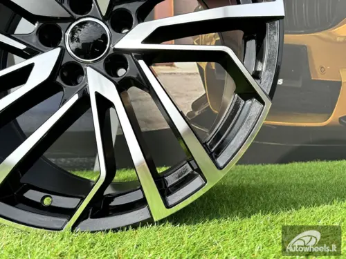 Ratlankis R19x8.5  5X112  ET  35  66.6  B1618  (FBX158)  Black Polished (MB)  For AUD  (Z5)  (HYBRID FORGED)