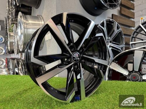 Ratlankis R17x7  5X112  ET  40  57.1  FBX254  Black Polished (MB)  For SKODA  (Z5)  (HYBRID FORGED)