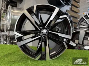 Ratlankis R18x7.5  5X112  ET  40  57.1  FBX254  Black Polished (MB)  For SKODA  (Z5)  (HYBRID FORGED)