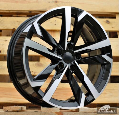 Ratlankis R18x7.5  5X112  ET  40  57.1  FBX254  Black Polished (MB)  For SKODA  (Z5)  (HYBRID FORGED)