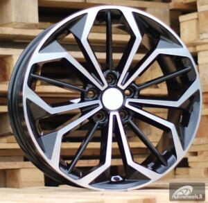 Ratlankis R18x8  5X108  ET  55  63.4  FE187  (FBX216)  Black Polished (MB)  For FORD  (Z5)  (HYBRID FORGED)
