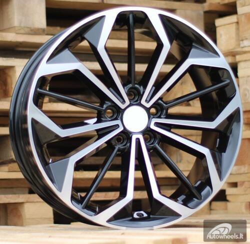 Ratlankis R18x8  5X108  ET  55  63.4  FE187  (FBX216)  Black Polished (MB)  For FORD  (Z5)  (HYBRID FORGED)