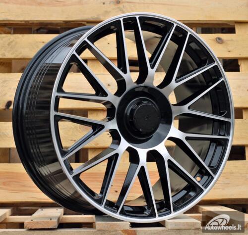 Ratlankis R19x9.5  5X112  ET  45  66.6  Y0207  (FBX161)  Black Polished (MB)  For MER  (Z5)  (HYBRID FORGED Rear+Front)