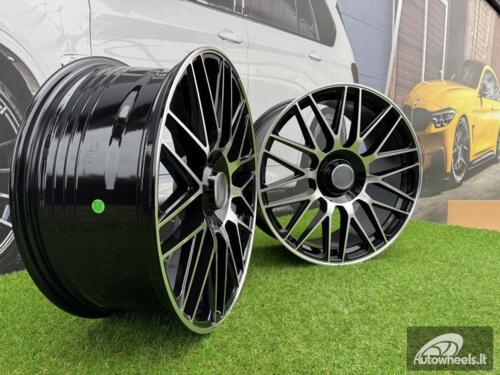 Ratlankis R20x9.5  5X112  ET  45  66.6  Y0207  (FBX161)  Black Polished (MB)  For MER  (K3)  (HYBRID FORGED Rear+Front)