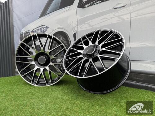 Ratlankis R20x9.5  5X112  ET  45  66.6  Y0207  (FBX161)  Black Polished (MB)  For MER  (K4)  (HYBRID FORGED Rear+Front)