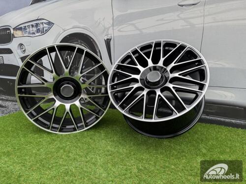 Ratlankis R20x9.5  5X112  ET  45  66.6  Y0207  (FBX161)  Black Polished (MB)  For MER  (K4)  (HYBRID FORGED Rear+Front)