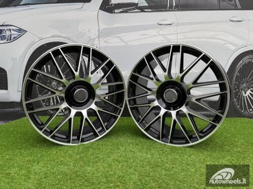 Ratlankis R20x9.5  5X112  ET  45  66.6  Y0207  (FBX161)  Black Polished (MB)  For MER  (K4)  (HYBRID FORGED Rear+Front)