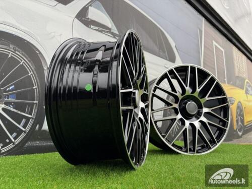 Ratlankis R20x9.5  5X112  ET  45  66.6  Y0207  (FBX161)  Black Polished (MB)  For MER  (K4)  (HYBRID FORGED Rear+Front)