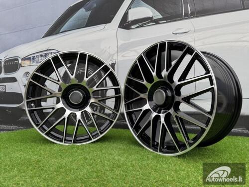 Ratlankis R20x9.5  5X112  ET  45  66.6  Y0207  (FBX161)  Black Polished (MB)  For MER  (K4)  (HYBRID FORGED Rear+Front)