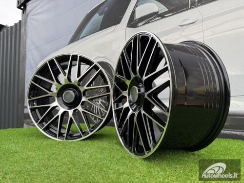 Ratlankis R20x9.5  5X112  ET  45  66.6  Y0207  (FBX161)  Black Polished (MB)  For MER  (K4)  (HYBRID FORGED Rear+Front)
