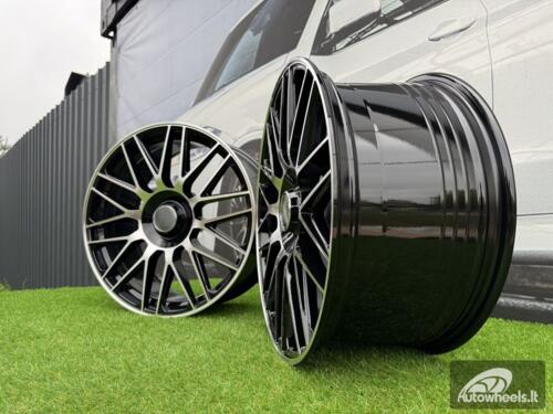 Ratlankis R20x9.5  5X112  ET  45  66.6  Y0207  (FBX161)  Black Polished (MB)  For MER  (K4)  (HYBRID FORGED Rear+Front)