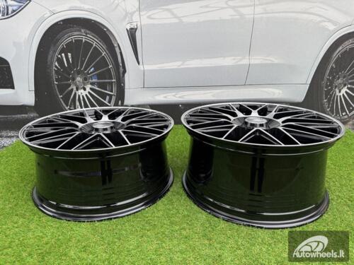 Ratlankis R20x9.5  5X112  ET  45  66.6  Y0207  (FBX161)  Black Polished (MB)  For MER  (K4)  (HYBRID FORGED Rear+Front)