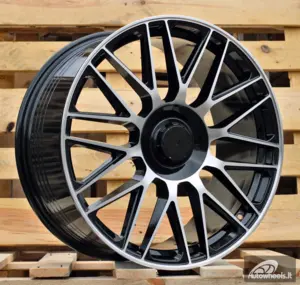 Ratlankis R20x9.5  5X112  ET  45  66.6  Y0207  (FBX161)  Black Polished (MB)  For MER  (Z5)  (HYBRID FORGED Rear+Front)