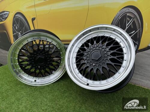 Ratlankis R17x7.5  8X100/108  ET  35  73.1  BY479  (XF135)  Black+Polished Lip (BLPL)  For RACIN  (P1)  (BBS Style)