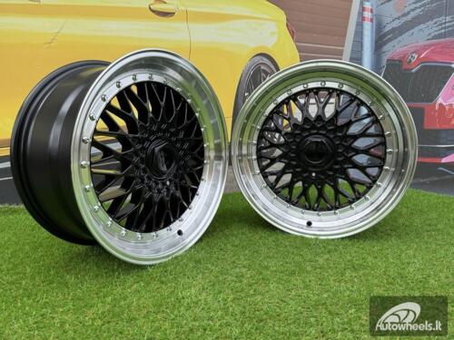 Ratlankis R18x8  10X112/120  ET  35  72.6  BY479  (XF135)  Black+Polished Lip (BLPL)  For RACIN  (P1)  (BBS Style Front+Rear)