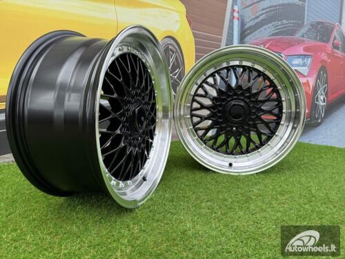 Ratlankis R18x8  10X112/120  ET  35  72.6  BY479  (XF135)  Black+Polished Lip (BLPL)  For RACIN  (P1)  (BBS Style Front+Rear)