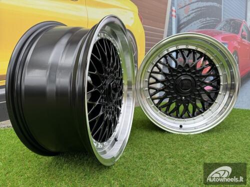 Ratlankis R18x8  10X112/120  ET  35  72.6  BY479  (XF135)  Black+Polished Lip (BLPL)  For RACIN  (P1)  (BBS Style Front+Rear)