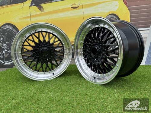 Ratlankis R18x8  10X112/120  ET  35  72.6  BY479  (XF135)  Black+Polished Lip (BLPL)  For RACIN  (P1)  (BBS Style Front+Rear)