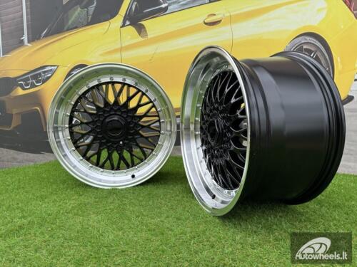 Ratlankis R18x8  10X112/120  ET  35  72.6  BY479  (XF135)  Black+Polished Lip (BLPL)  For RACIN  (P1)  (BBS Style Front+Rear)