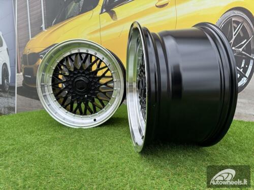 Ratlankis R18x8  10X112/120  ET  35  72.6  BY479  (XF135)  Black+Polished Lip (BLPL)  For RACIN  (P1)  (BBS Style Front+Rear)