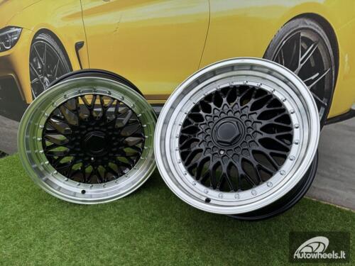 Ratlankis R18x8  10X112/120  ET  35  72.6  BY479  (XF135)  Black+Polished Lip (BLPL)  For RACIN  (P1+P2)  (BBS Style Front+Rear)