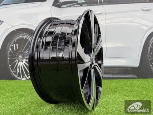 Ratlankis R20x8  5X108  ET  52.5  63.4  SF503  Black Polished (MB)  For VOLVO  (Z5+P1)  (HYBRID FORGED)